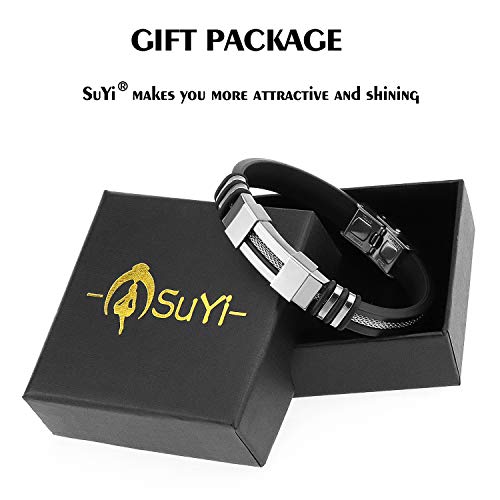 Pulsera ajustable para hombre Suyi de acero inoxidable miniatura 7