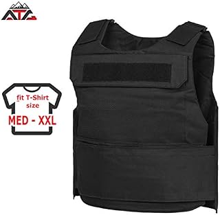 WarTechGears Discreet Vest MED-2XL 11"X14" Fully Adjustable Law Enforcement (Black)