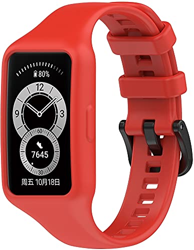 Gransho Correa de Reloj compatible con Huawei Band 6 / Honor Band 6, Silicona Banda de Reemplazo Pulsera (Pattern 8) Cover
