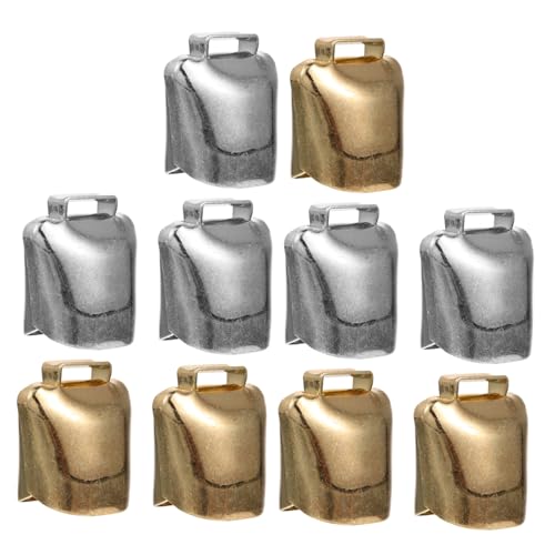 Homoyoyo 10pcs Animal Bells Sheep Bells and Collars Metal Cattle Bells Pet Bell Dec