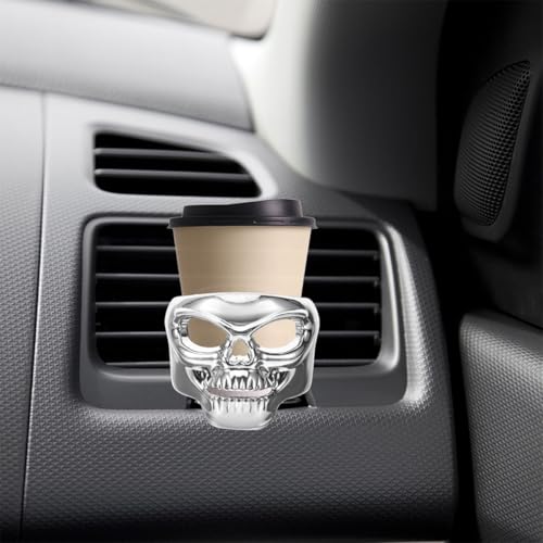 Portavasos para carro forma calavera multifuncional miniatura 4
