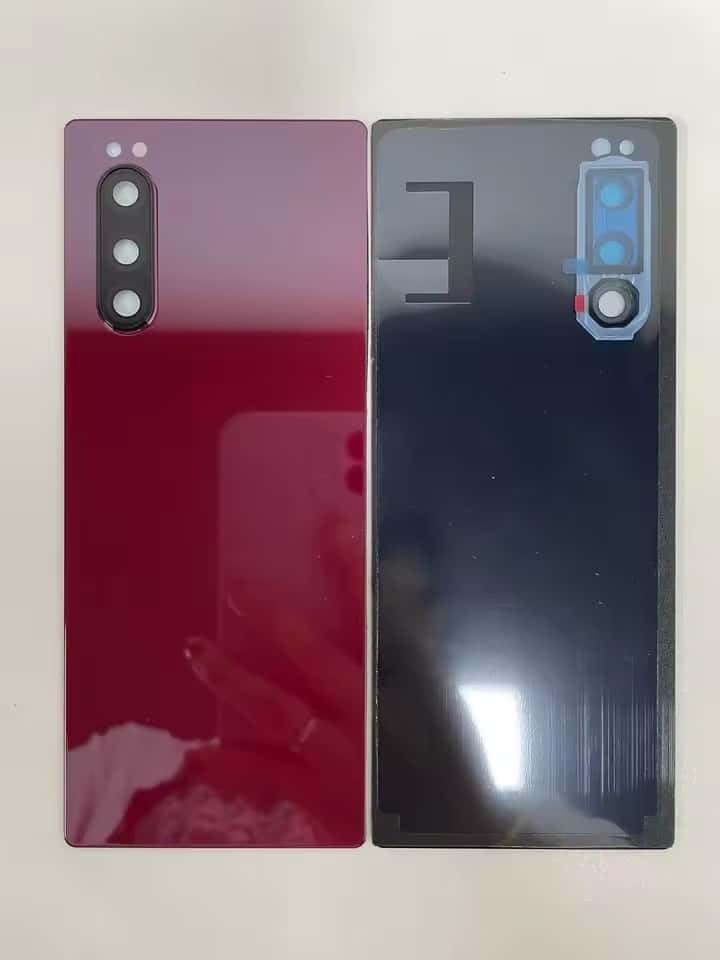 YOOOKOOO Compatible Rear Back Cover for Sony Xperia 5 – Battery Door Housing Replacement Part (Black)