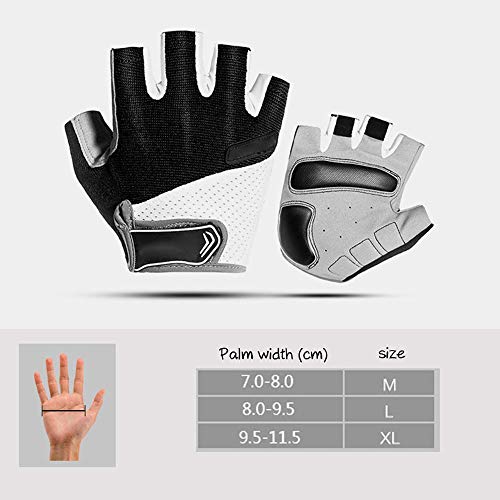 Luvas de Ciclismo, Andoer Luvas de ciclismo com meio dedo respirável Antiderrapante para motocicleta