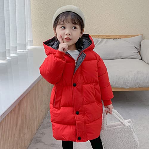 Toddler Baby Girls Winter Hooded Puffer Jacket Zip Up Warm Plush Coats Kids LightWeight Cotton Padded Down Outerwear2
