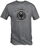 6TN Mens Shield Academy T Shirt (Large) Ash Grey