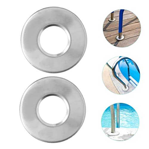 Placas de cubierta para escalera de piscina BESPORTBLE acero inoxidable miniatura 5