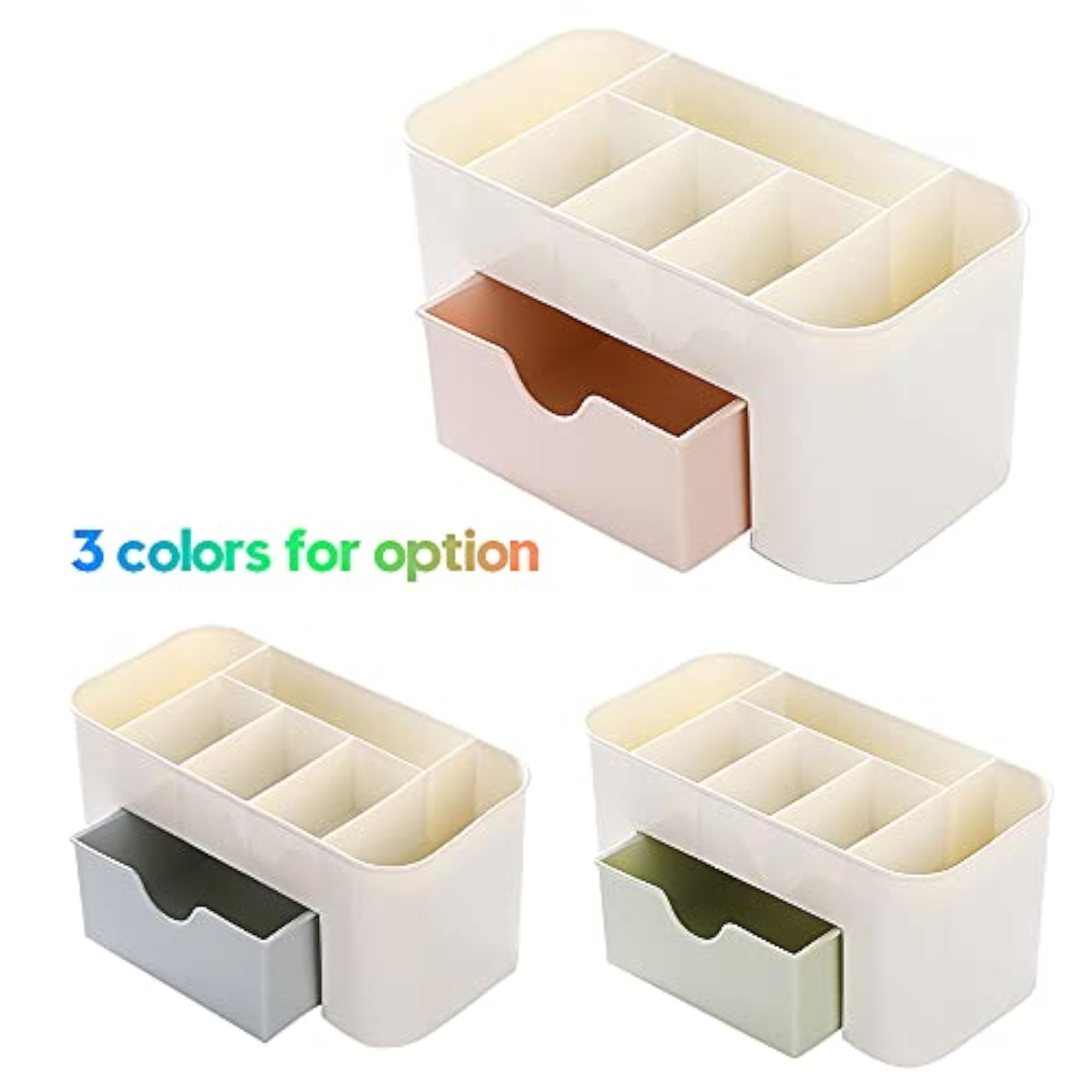 Makeup Organizer Box with Drawers and Lipstick Case