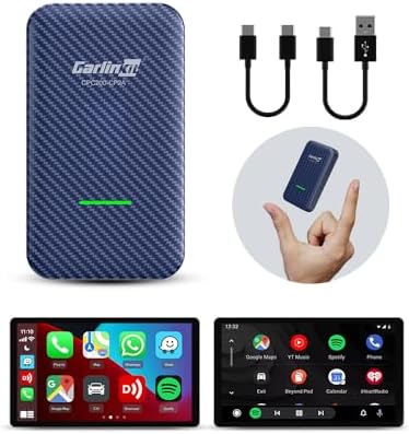 CarlinKit 4.0 Wireless Android Auto & Carplay Adapter, only for The OEM Wired Carplay Car, Achieve The Wireless Life, Plug & Play, Support Online Upgrade