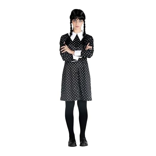 Ciao Disfraz Wednesday Addams, color negro, blanco, talla S (11322.S)