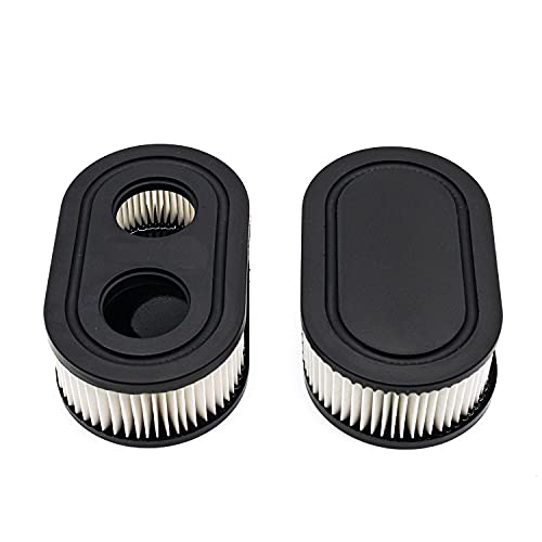 HUALIANG 2 Stück Rasenmäherfilter, Briggs Stratton Ersetzen, Rasenmäher Luftfilter, Motorluftfilter, Motor Rasenmäher Ersetzt 798452 593260 5432K, Rasenmäher-Zubehör Cover