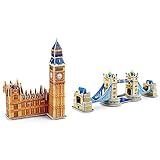 ☛ contenido del embalaje: hecha de EPS y papel de espuma. Incluye instrucciones de montaje y una mesa rompecabezas. Número de la unión de bloques: El número de Big Ben es 34, el número del puente de Londres es 33. También incluye un manual de instrucciones que proporciona instrucciones sobre cómo construir el rompecabezas, así como datos de interés e información sobre el modelo.