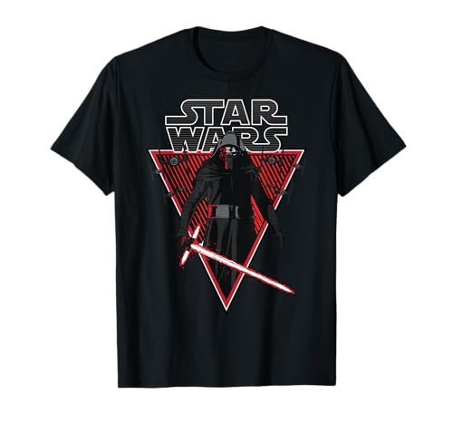 T-shirt Star Wars Kylo Ren Lightsaber Poster en coton noir pour fan de la saga