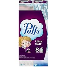 Puffs, Ultra Soft Non-Lotion Facial Tissues 8 Mega Cubes 72 Facial Tissues per Cube, 8 Count