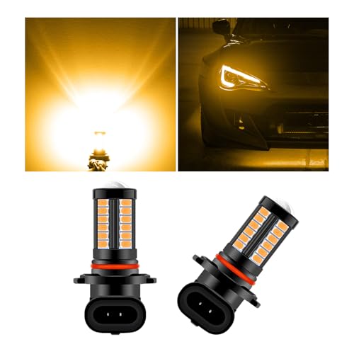 Yourkar 2 PCS LED Fog Light Bulbs, 12V Plug and Play Car Fog Lights, High Bright LED Chips Fog Lamps Replacements for Most Cars, Trucks, SUVs, Car Accessories (Yellow)