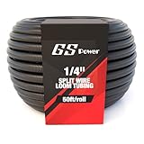 GS Power 50 FT Split Loom Tube - Polyethylene High Temperature Automotive, Marine, Industrial Electrical Wire & Cable Conduit | 1/4 inch, 50 Feet (Also Available in: 3/8, 1/2 & 3/4 inch)