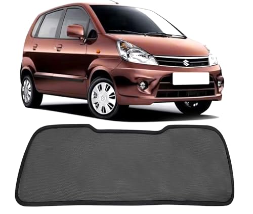 Image of Autofact Dicky Curtain for Maruti Zen Estilo | Custom Fit Rear Windshield Sunshade | Foldable Mesh | Privacy & Cooling Car Accessory | Car Rear Sun Shade UV Block Easy Install Durable Black Mesh