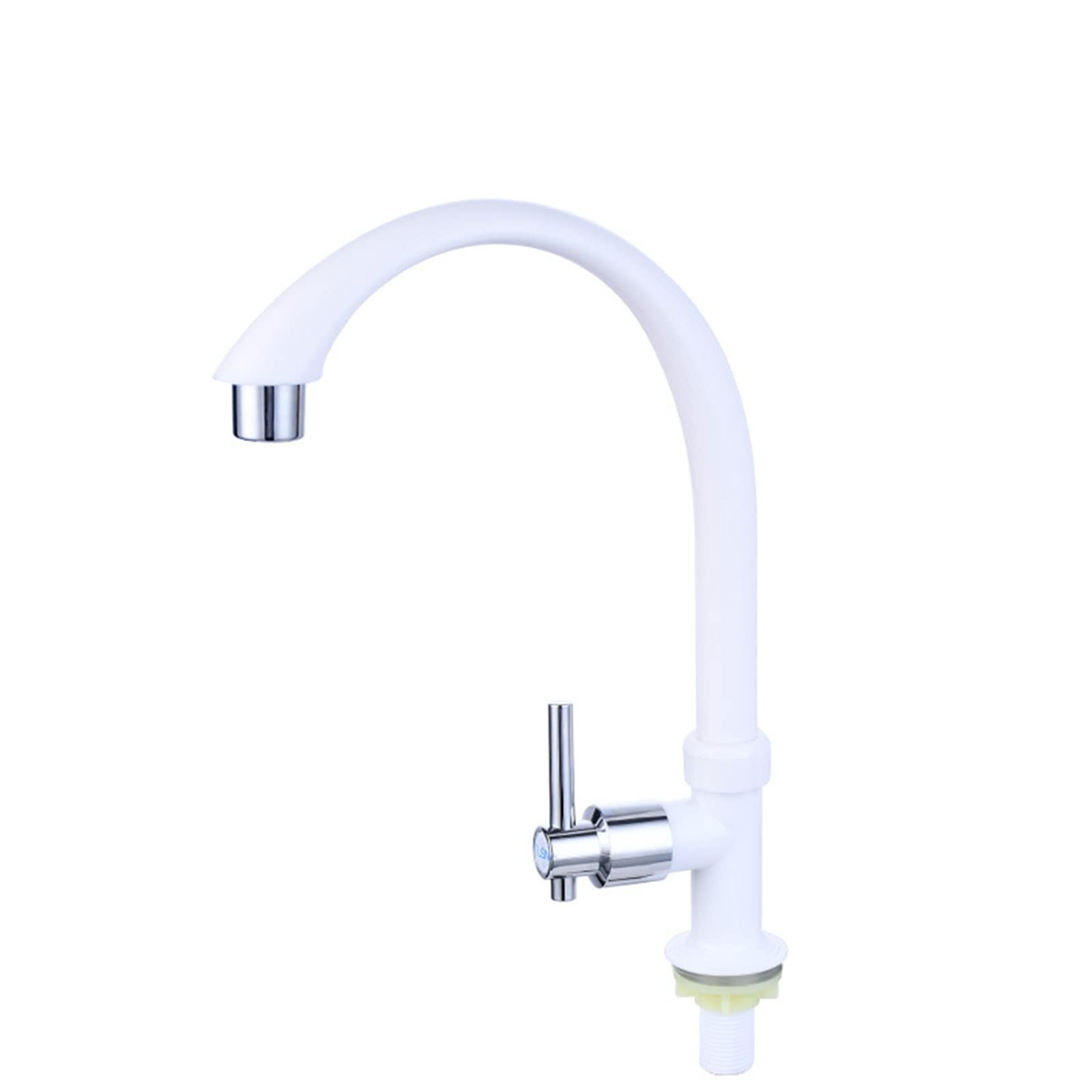Robinet évier blanc eau froide unique | Idéal pour petite cuisine