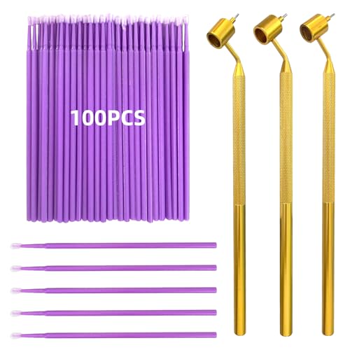 103 Pcs Detailing Fine Line Painting Pens with Touch up Paint Brushes, 0.3mm 0.5mm and 0.7mm Gold Fluid Writer Paint Applicator Pen for Cars Auto Repair Rock Chip Automotive Scratch