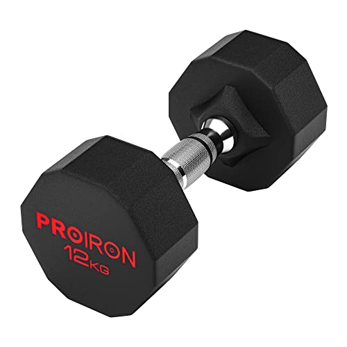 PROIRON 鋼 ダンベル だんべる 12kg 1個 鉄アレイ ﾀﾞﾝﾍﾞﾙ 哑铃 dumbelll set 家庭用および商業用に適しています（Amazon）