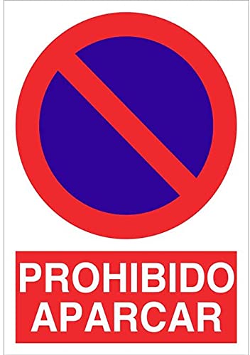 Ferretelix® Cartel Señal “Prohibido Aparcar” en PVC – 40x30 cm – Espesor 1 mm – Resistente y Fácil de Instalar – Señal de Estacionamiento Prohibido para Garaje, Comunidad o Parking
