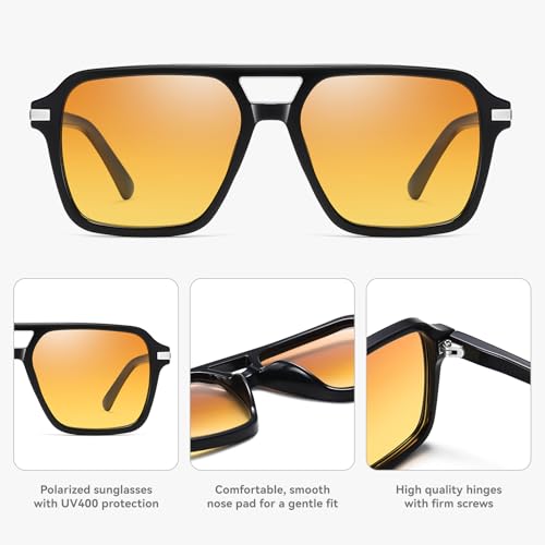 Image of HAOLOTA Polarized Sunglasses Men Women Designer Driving glasses Lightweight UV400 Protection