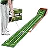 YOUCZON Putting Green Indoor,Wrinkle-Free Golf Mat with Auto Ball Return - Durable Solid Wood Base, Luxurious Velvet Surface - Ideal for Home or Office (Light Green)