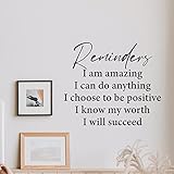 My Vinyl Story Large Reminder I Am Amazing I Can Do Anything Wall Sticker Inspirational Wall Decal Motivational Office Decor Quote Wall Art Vinyl Wall Decal Classroom Gym Words Saying