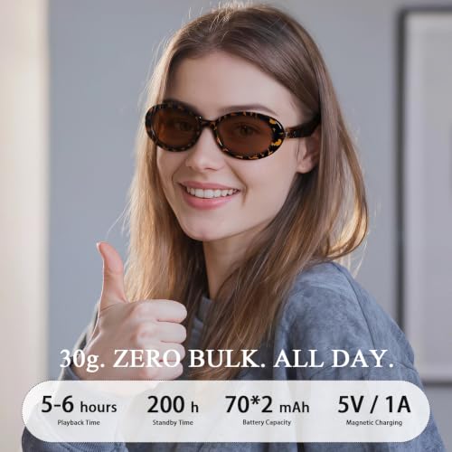 Image of AI Smart Glasses, Fashion Bluetooth Glasses Cat Eye Frame Thin Temples
