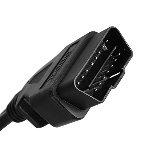 Honeytecs Cabo de extensão do divisor OBDII 16 pinos macho para cabo fêmea duplo compatível para tod