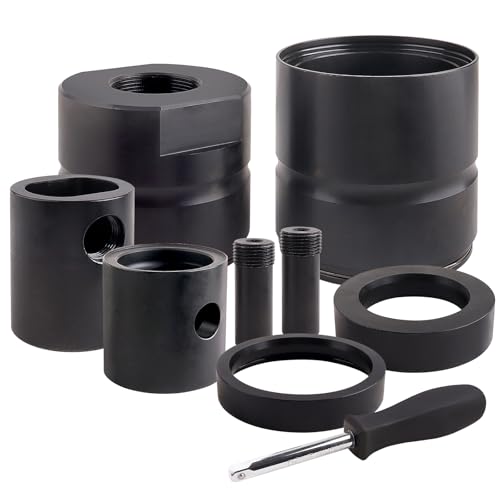 Amerbm 15030 Pin & Bushing Adapter Service Kit for 15000 Starter Kit - Heavy Duty Leaf Spring Bushing Removal Tool & Class 8 Bushing Press for Freightliner, Peterbilt, Bushing Installer Tool