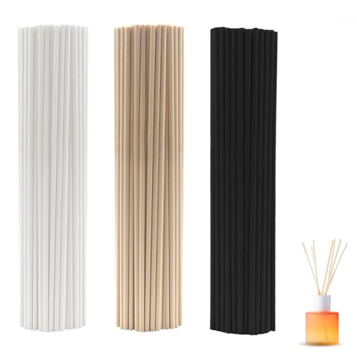 Diffuser Replacement Sticks, 150 Pcs 3 Colours Aroma Reed Fragrance Stick Refill for Home and Bathroom, Rattan Essential Oil Stick for Scented Diffuser