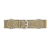 matera barisano sasso  FASHIONGEN - Bouccle elastico in vita rhinestones Barisa - taupe, Taglia unica