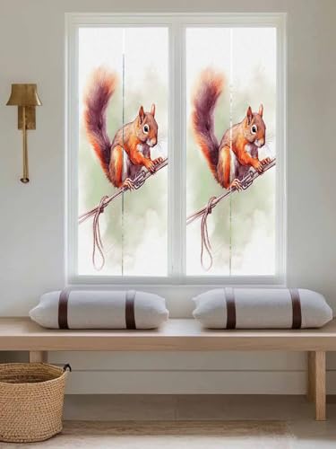 Película decorativa para ventana con ardilla, 24x59 in miniatura 2