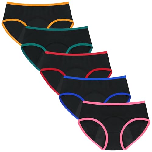 Teen Girls Period Underwear for Heavy Flow High Absorbency Kids Period Panties Leakproof Soft Cotton Briefs