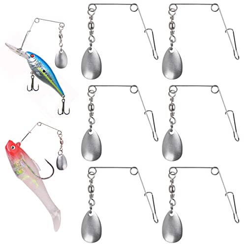 Spinnerbaits Smooth Spoons Kit Spinner Blades Smooth Spoon Rigs Fishing Spinners Wire Shaft With Colorado Blade Fishing Lures Replacement Accessories #TOP10