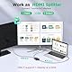 HDMI Switch Splitter 8K@60Hz 4K@120Hz, Aluminium Bidirektional HDMI Switch 2 in 1 Out / 1 in 2 Out, Hdmi 2.1 Switcher Verteiler unterstützt 48Gbps 3D HDCP 2.3 für PS5/4 Fire Stick/Xbox/HDTV
