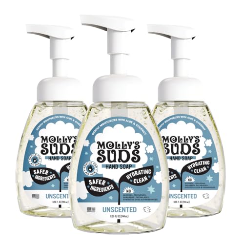 Molly's Suds Foaming Hand Soap - Made with Aloe and Coconut Oil | Moisturizing Hand Wash | Clean