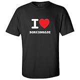 borsigwalder weg 17 Premium Markenqualität JOllify T-Shirt BORSIGWALDE T8 - Farbe: schwarz - Design 1: I Love - Ich Liebe - Größe XXXXXL 5XL