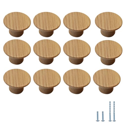 Evionlin 12 Pack(Round) Minimalist and High-End Chinese-Style Cabinet Door Handles