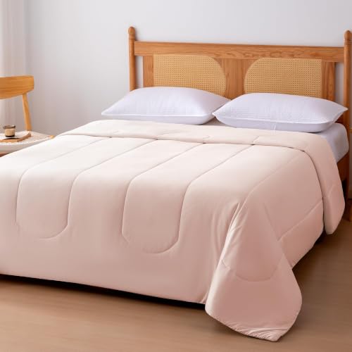 Amazon Basics Cooling Comforter, Temperature Regulating Blanket for Hot Sleepers, Summer & All Season Bedding, Lightweight, 106"x90", King, Pink - image 3