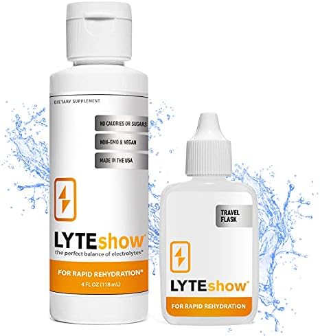 LyteShow Electrolyte Drops Sugar-Free for Hydration and Immune Support - 40 Servings - Keto Friendly - Zinc and Magnesium for Rapid Rehydration, Workout, Muscle Recovery and Energy - Vegan