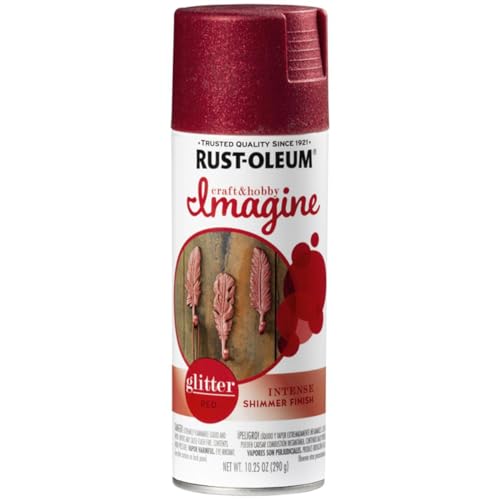 Image of Rust-Oleum Imagine Craft & Hobby Glitter Spray Paint Glitter Red, 10.25 oz.