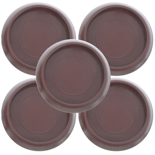FONDOTIN 5 pièces Lot de Coupelles Antidérapantes Plastique pour roulettes de Meubles Protection Sol et Fixation pour Canapés et Chaises sur Tapis