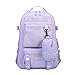 FANDARE Unisexe Sac À Dos Loisir Cartables Scolaires Fille Garçons Backpack Sac d'école avec Trousse Casual Daypacks pour Fête Outdoor Voyage Campus Décontracté Imperméable Polyester Violet L