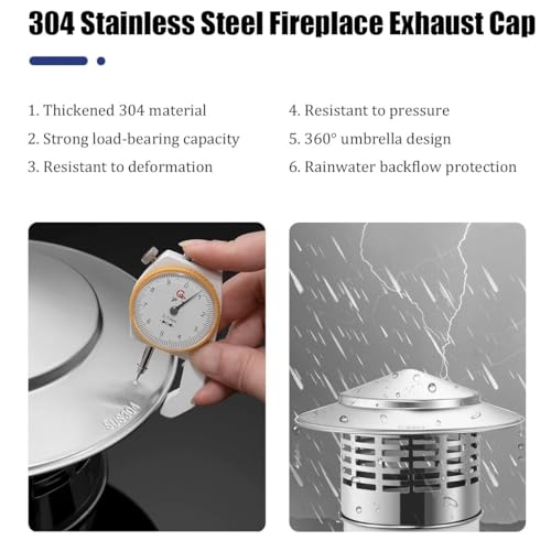 Chapeau de ventilation en acier inoxydable 304 supérieur