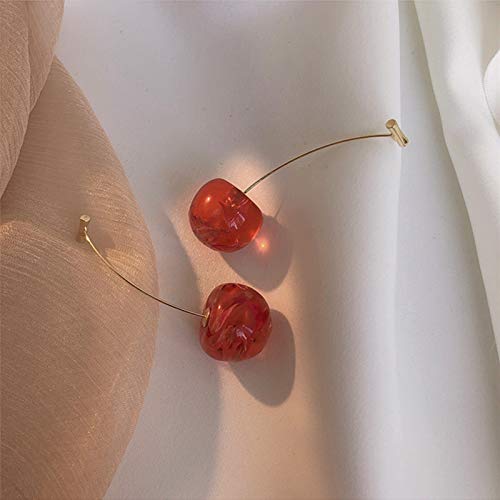 Kakyoin Sweet Cherry Dangle Earrings - Funny Cute Fruit Earrings, Lightweight Alloy & Resin - View #6