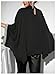 BEAUDRM Women's Plus Size Pearl Shirts Glitter Cloak Sleeve Mock Neck Poncho Going Out Date Night Top Party Club Outfit Black Large Plus