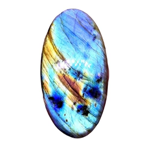 Labradorite naturelle cabochon 52x27mm pour création de bijoux de litothérapie