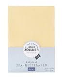 Julius Zöllner 8320147760 - Spannbetttuch Jersey für das Kinderbett, Größe: 60x120 / 70x140 cm, Farbe: banana
