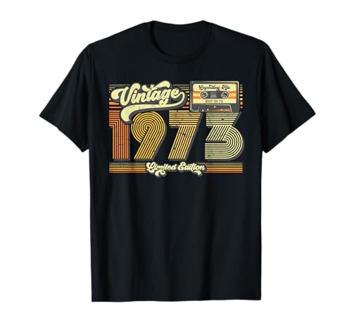 1973 vintage cumpleaños retro edición limitada hombres mujer regalo Camiseta